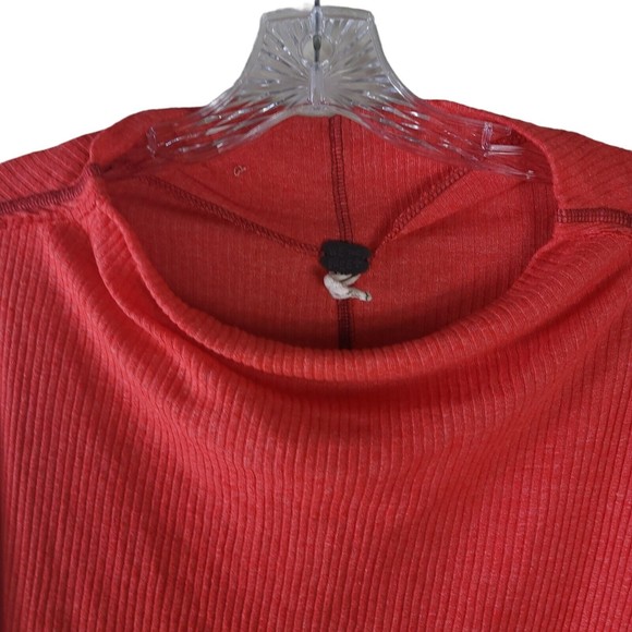 We The Free People Orange Corral‎  Size Large Boho Knit Tunic Top XS - Picture 5 of 7